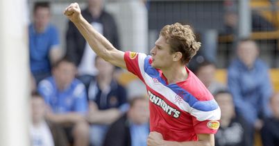 Jelavic: Celebrates his goal for Rangers